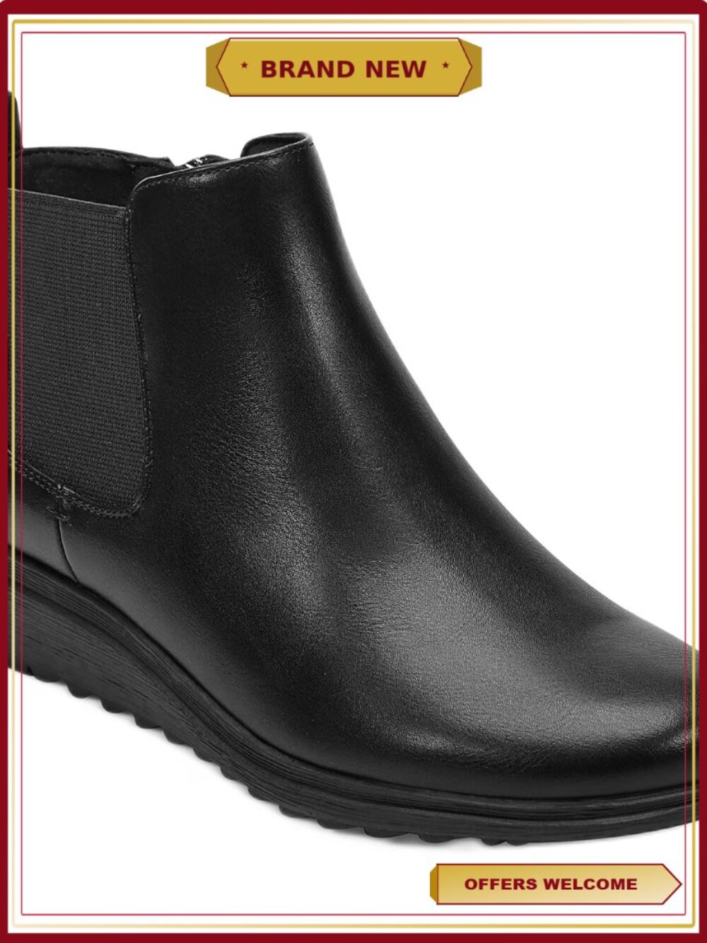 Round Toe Casual Bootie Ankle Boots Low Heel Comfort